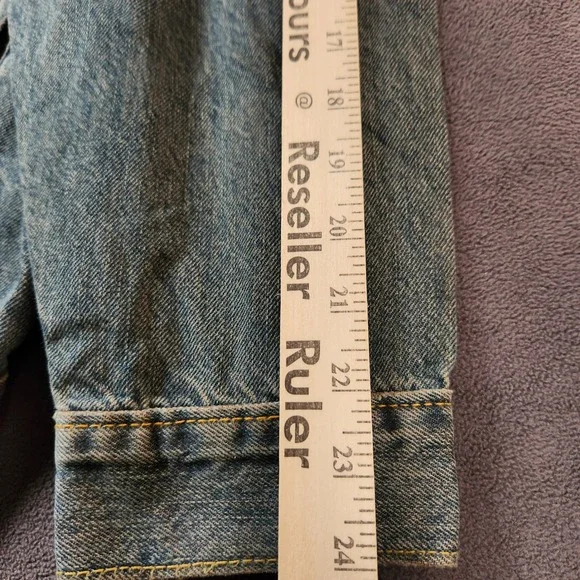Levis Relaxed Fit Denim‎ Trucker Jacket Mens Large Blue Jean Cotton Casual - Picture 12 of 14